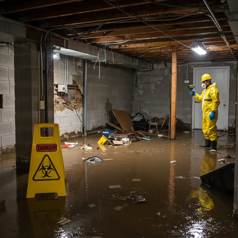 Flooded Basement Electrical Hazard in Campbell County, VA Property